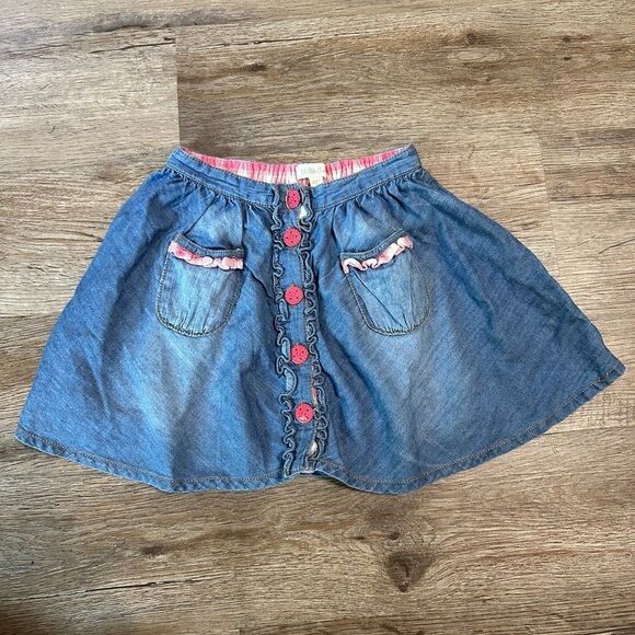 Matilda Jane Girls Friends Forever Natalie Skirt Denim Size 2 - Picture 1 of 3